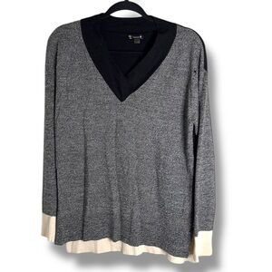 Smartwool V Neck Wool Sweater Size Large Flawed